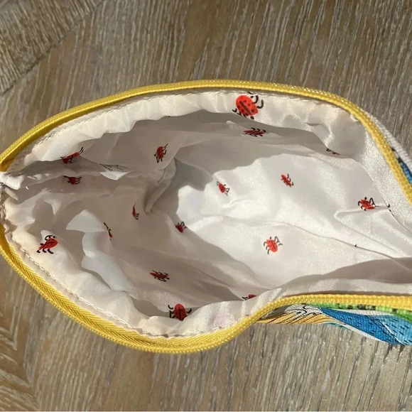 Vera Neumann Clinique Butterfly Print Zipper Makeup Cosmetics Bag Unused - Picture 5 of 6